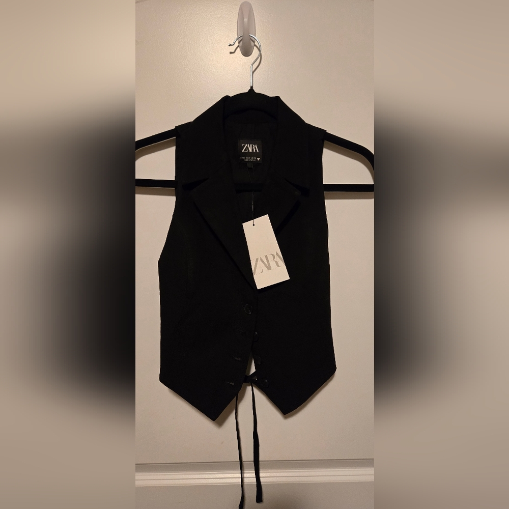 Zara Elegant Black Waistcoat